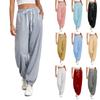 Women's Casual Fashion Sweatpants Color Matching Printed Casual Pants