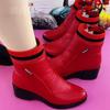 Winter Real Hair Women 'S Snow Boots Fashion Warm Plush Boots Ladies Round Toe Zip Slope Heel Snow Boots