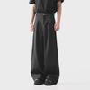 Men's Wide-Leg Black Trousers - Cleanfit, Casual, Professional - Spring/Autumn Collection