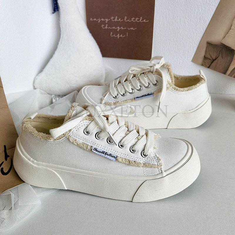 Canvas Shoes Women's Sneakers Platform Spring Autumn Lace Up Flats Shoes Female Vulcanized Shoes Sneakers Woman Sports Casual