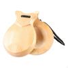 2 Pieces Solid Wood Spanish Clapper Finger Castanet Musical Learning Toys Orff Music Instrument