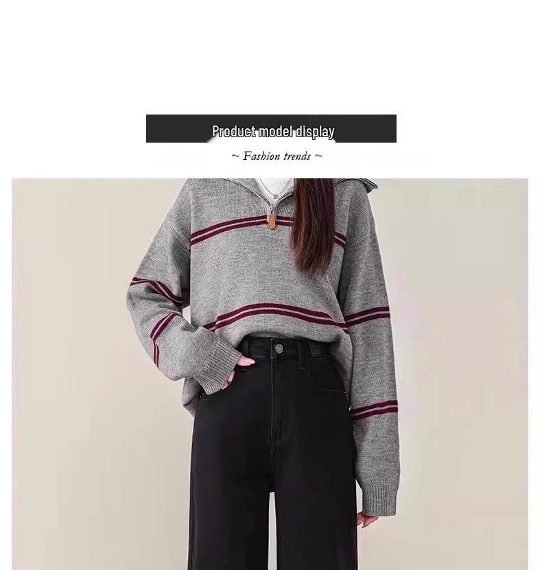 Women's Black High-Waist Slimming Straight-Leg Jeans for Spring and Autumn 2025