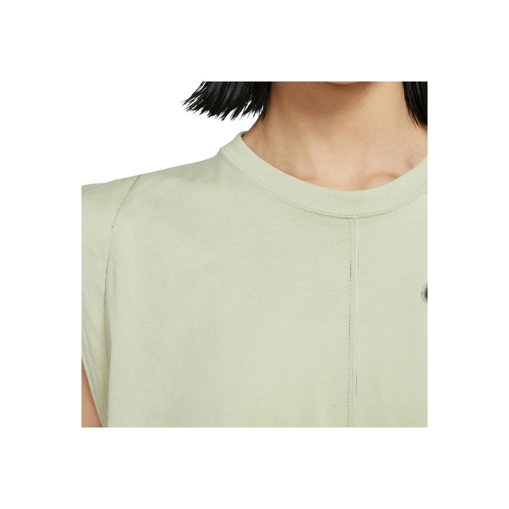 Nike Sportswear Breathable Athletic Sleeveless T-Shirt With 3D Logo Women Tops Light-Green CZ9252-371