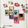 1Pack 3 Inches Blank Photo Frame Acrylic Refrigerator Magnetic Frame Mini Magnetic Refrigerator Photo Picture Frames Display Frame