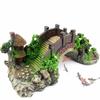 Tree Plant Resin Aquarium Ornaments Fake Landscaping Artificial Bridge Rockery Fish Tank Ornament