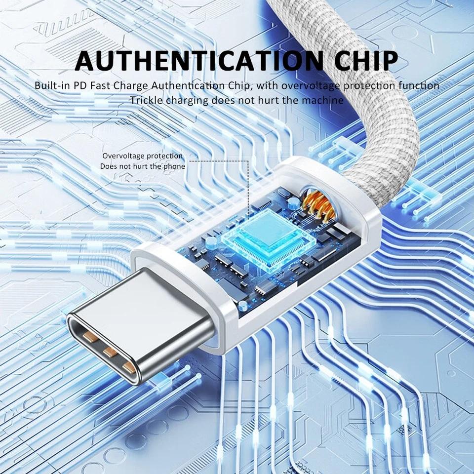 60W USB C To USB C Fast Charging PD Cable For iPhone 15 16 Pro Max 15 Plus Samsung Huawei Honor Xiaomi Redmi Type C Braided Wire