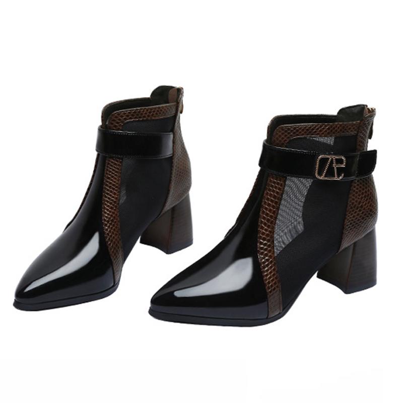 2024 Summer Fashion Brand High Heels Women Party Shoes Modern Ladies Square Heels 7cm Pointed Toe Lace Women Pumps D108