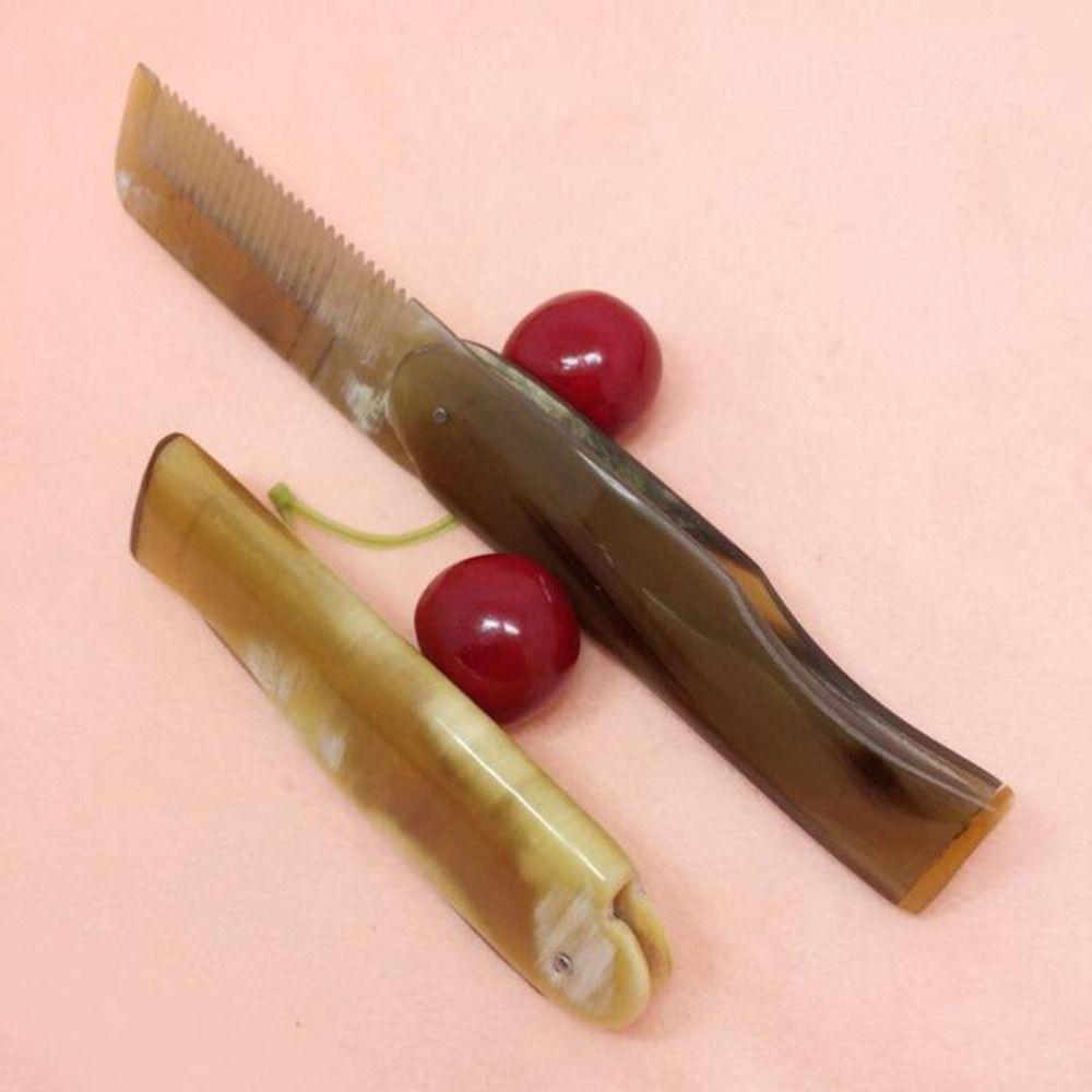 2 шт. Легкая расческа из рога быка, карманная, предотвращающая спутывание волос, прочная, складная расческа для волос, волосы