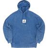 Logo Print Washed Knit Hoodie Men Hoodie Royal-Blue DR3088-485