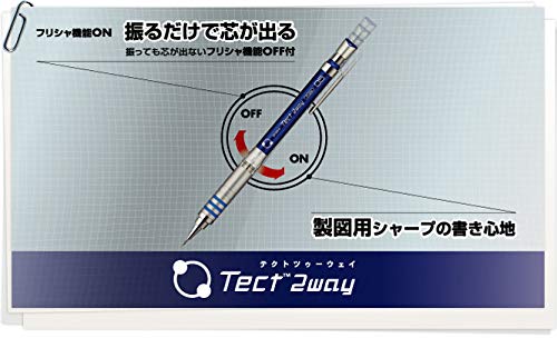 Zebra Tect Two Way Light Mechanical Pencil, 0.5mm, White, 10-Piece Set, B-MA42-W
