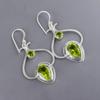 Peridot Earrings Gemstone Jewelry, 925 Solid Sterling Silver Earrings, Handmade Jewelry Birthstone Earrings, Gift For Him