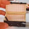 1/12 Dollhouse Miniature Vintage Leather Wood Suitcase Mini Luggage Box