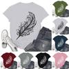 Women's Fashion Casual Printed Short Sleeve Round Neck Pullover Tops