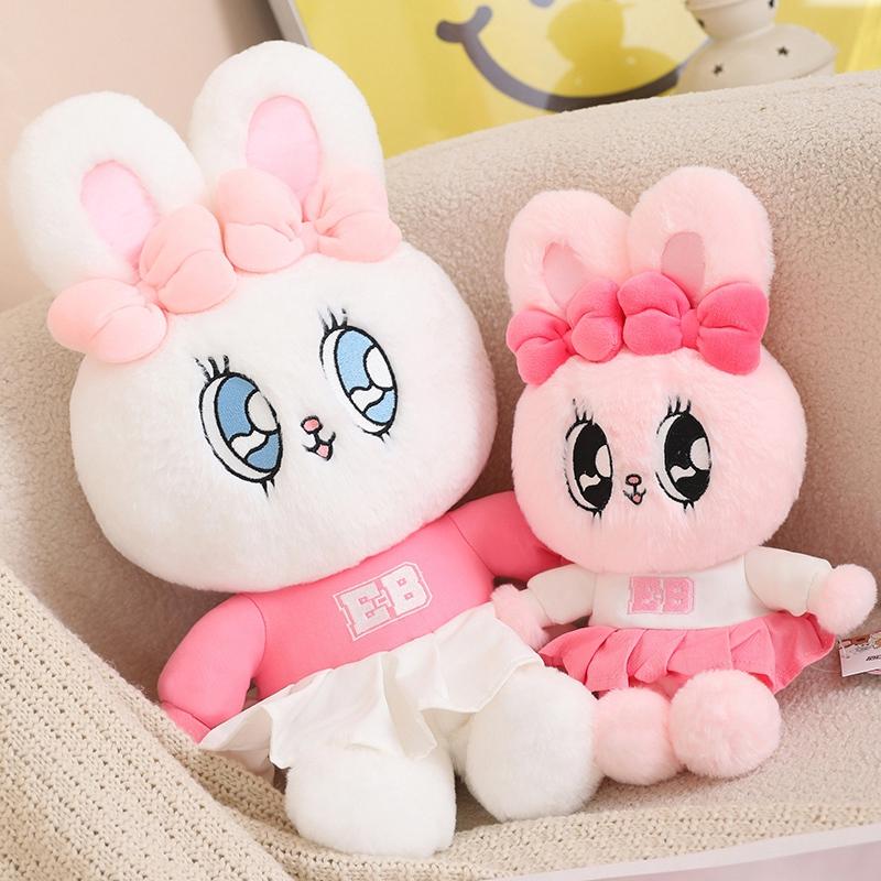 Cartoon High Quality Rabbit Plush Doll Pendant Pillow Pink Purple White Big Eyes Rabbit Plush Toy for Girls Birthday Gift
