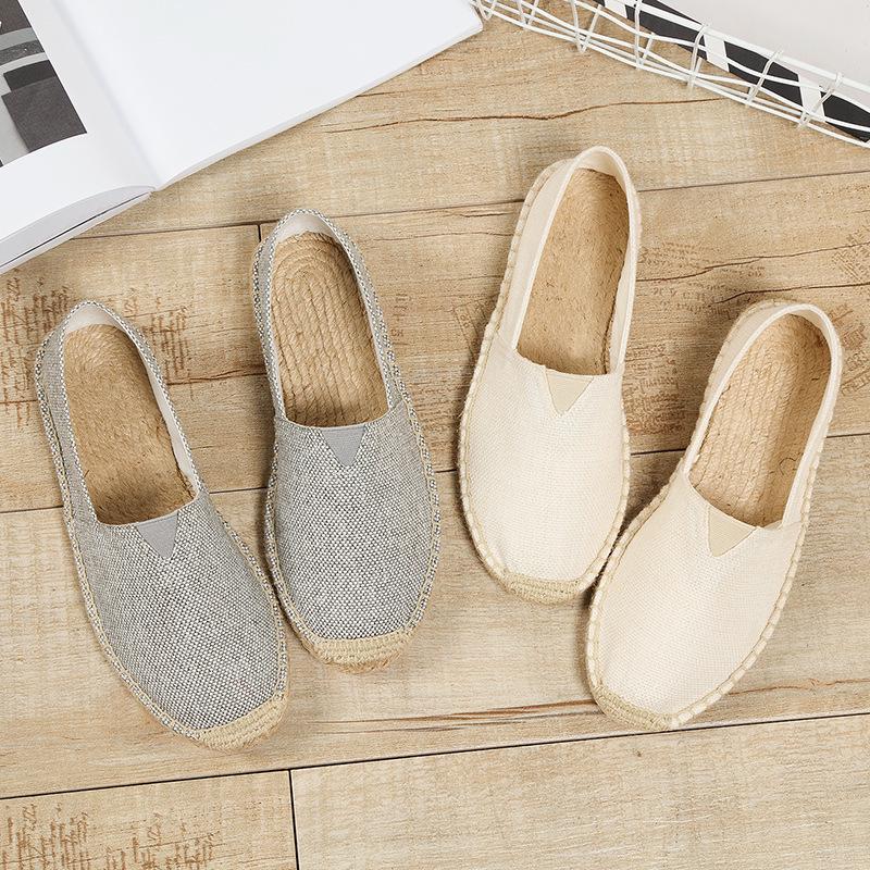 2024 Spring Summer Women Casual Shoes Fashion Women Flats Brand Ladies Slip-on Cloth Shoes Breathable Plus Size 42 A4828
