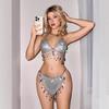 Handmade Summer Sequin Bikini with Star Tassel Mesh Waist Chain