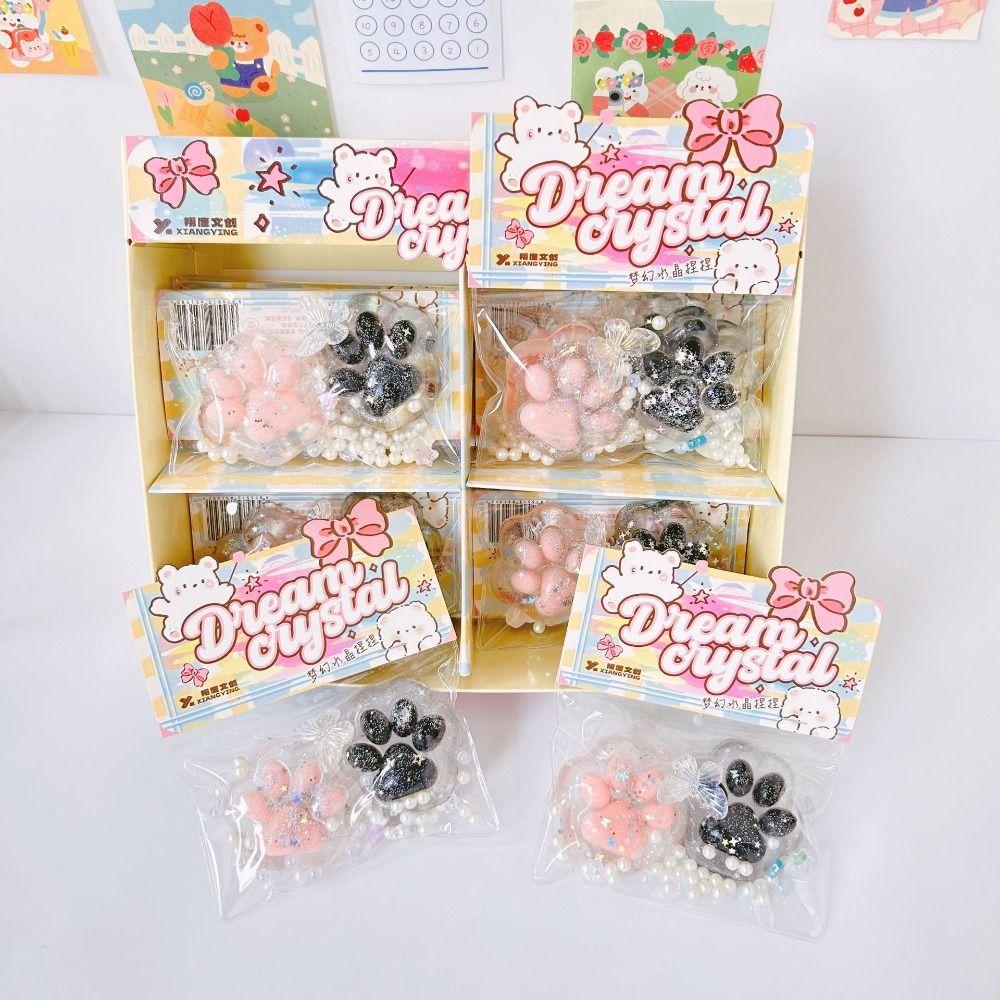 2Pcs Tapa Squishy Pearl Cat Paw Fidget Toy Antistress Stress Relief Toy For Adult Kids TPR Slow Rebound Sensory Toy Unique Gifts