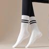 Women White Socks Cotton Non-Slip Gym Autumn Winter Tube Socks Floor Dance Pilates Sports Socks