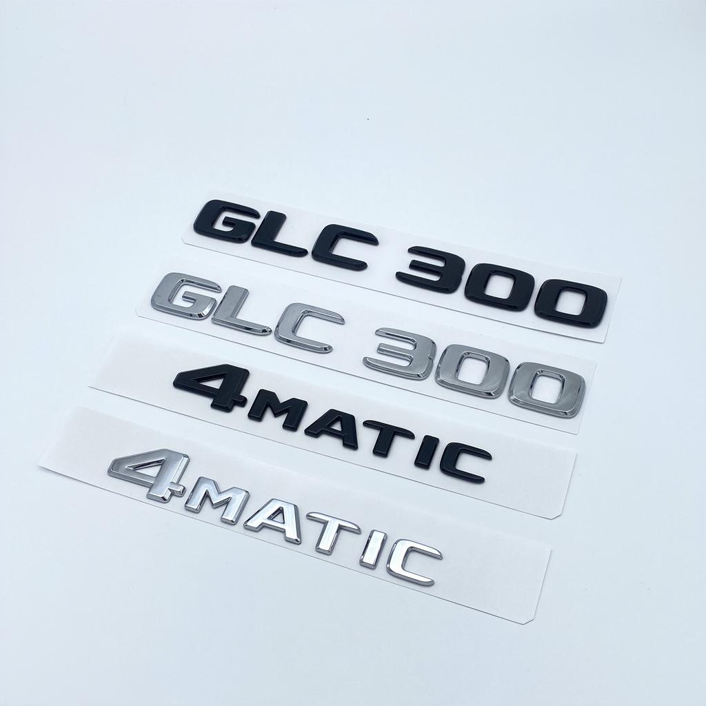 2017 Chrome Black Letters GLC260 GLC300 GLC350 GLC220d GLC350e 4Matic Emblem for Mercedes Benz GLC X253 Car Trunk Logo