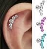 1Pc Women Rhinestone Cartilage Helix Tragus Ear Stud Earring Piercing Jewelry