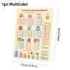 1PC Kitchen Conversion Chart, Fridge Magnet Conversion Chart, Kitchen Refrigerator Sticker, Cooking and Baking Guide