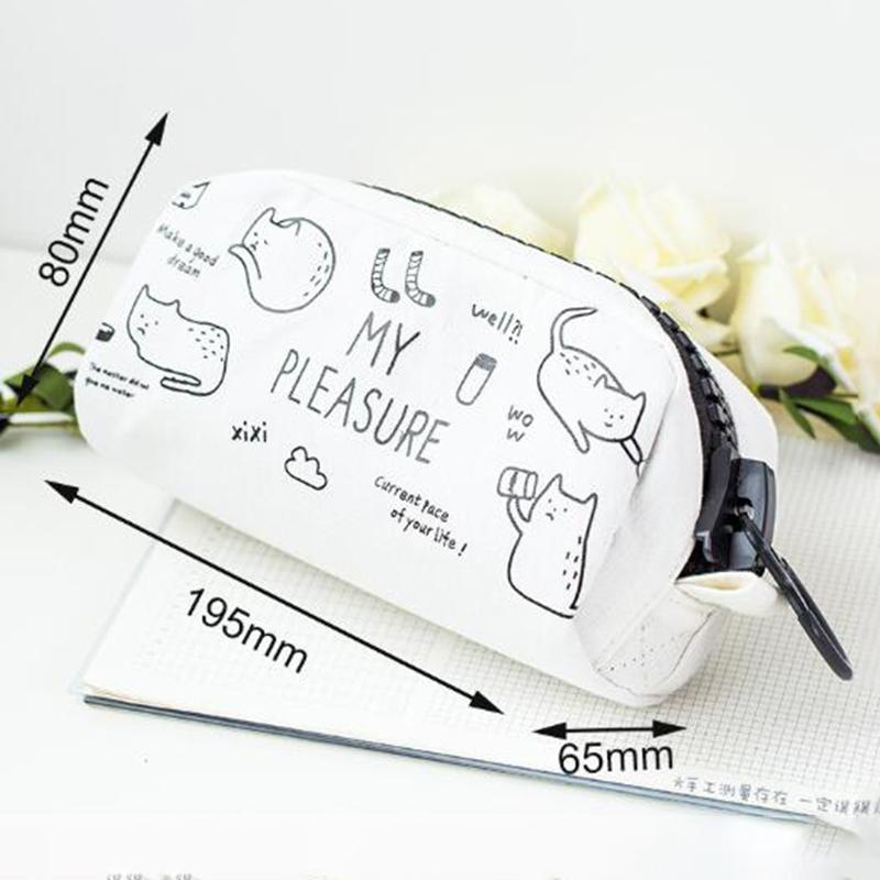 Creative Large Capacity Cartoon Animal Dog Pencil Case Kawaii Pencilcase School Supplies Pencil Bag Capacity Stationery Gifts