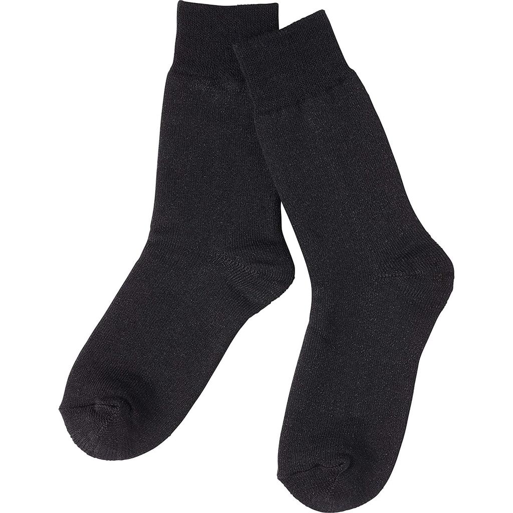Mystical Warm Socks - Thick, Anti-Cold Regular Socks, Free Size, Black, 1 Pair, Kiribai