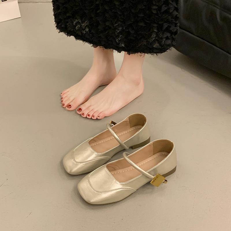 High Temperament Mary Jane Shoes Women's New Square Head Versatile Fashion Single Shoes Gentle with Skirt Princess Shoes