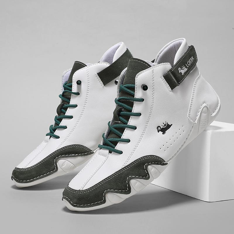 Women's Leather Fashionable Work Shoes with Soft Soles Comfortable New DesignerLeisure Motorcycle Boots Shoes for Men