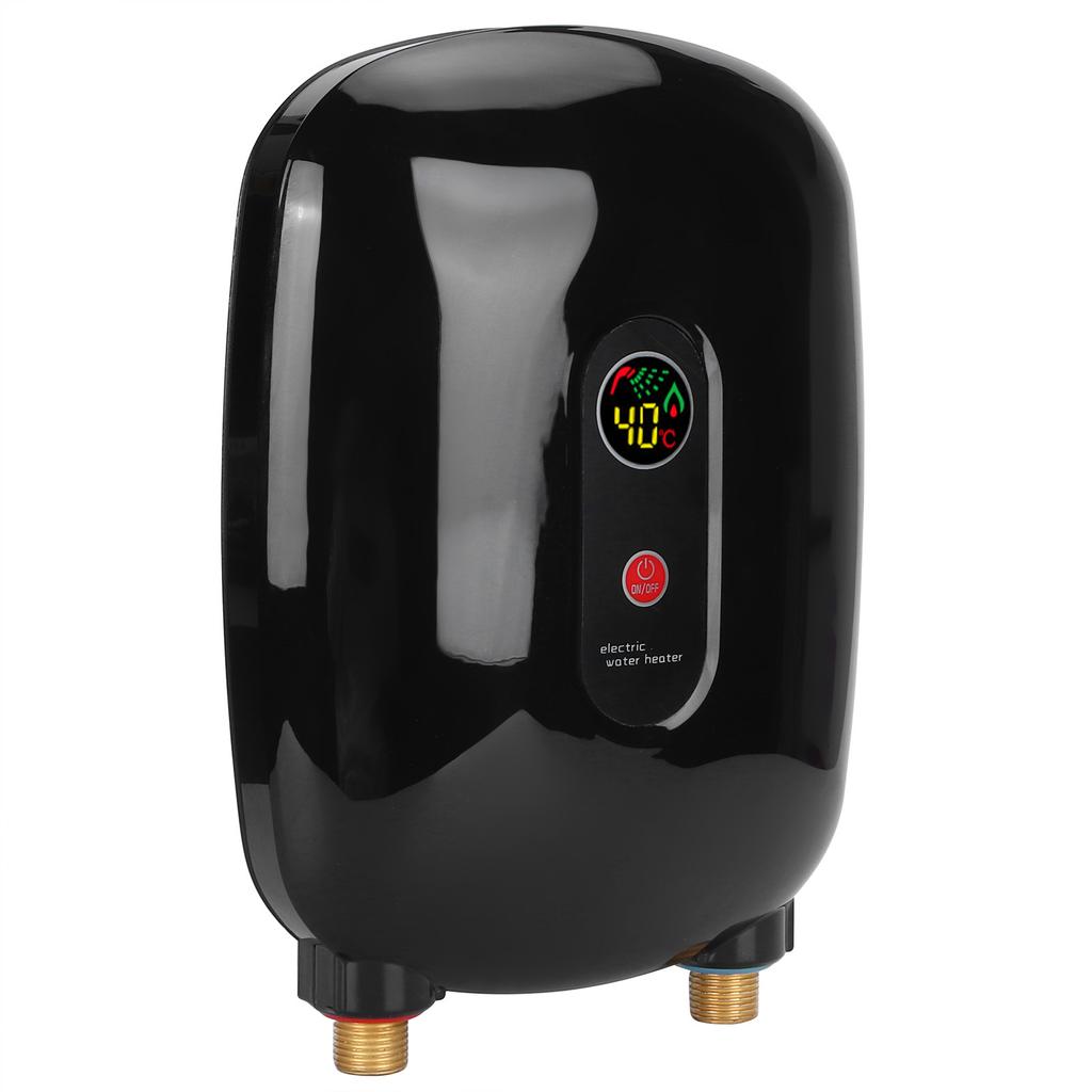 Instant Water Heater Mini Electric Tankless Heating Equipment Bathroom Shower Supply BlackAU 220V