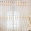 European Curtain Window Screen Living Room Balcony Relief Embroidery Embroidery Gauze Curtain Bedroom Shading