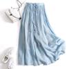 Half Skirt Long Skirt Elastic Waist Loose Thin Artistic Skirt Woman