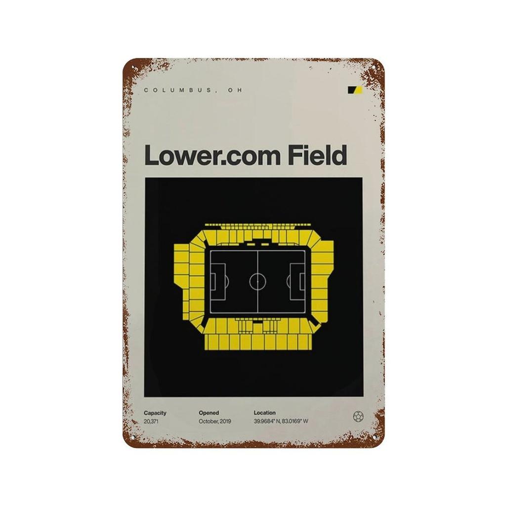 Vintage Metal Posters Signs Modern Famous Football Stadium Nordic Style Wall Art Poster for Living Bar