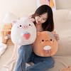 Cute Fat Cow Plush Doll Soft Cute Orange Cat Dumpling Throw Pillow Girl Sleeping Doll Children'S Gift