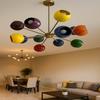 Mid-Century Modern Colorful Sputnik Chandelier Retro Multi-Color Ceiling Light Modern Art Deco Pendant Lamp