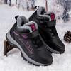 Cotton Shoes for Women: Winter Walking Shoes for Seniors and Middle-Aged, High-Top Leather Snow Boots To Prevent Rain and Snow