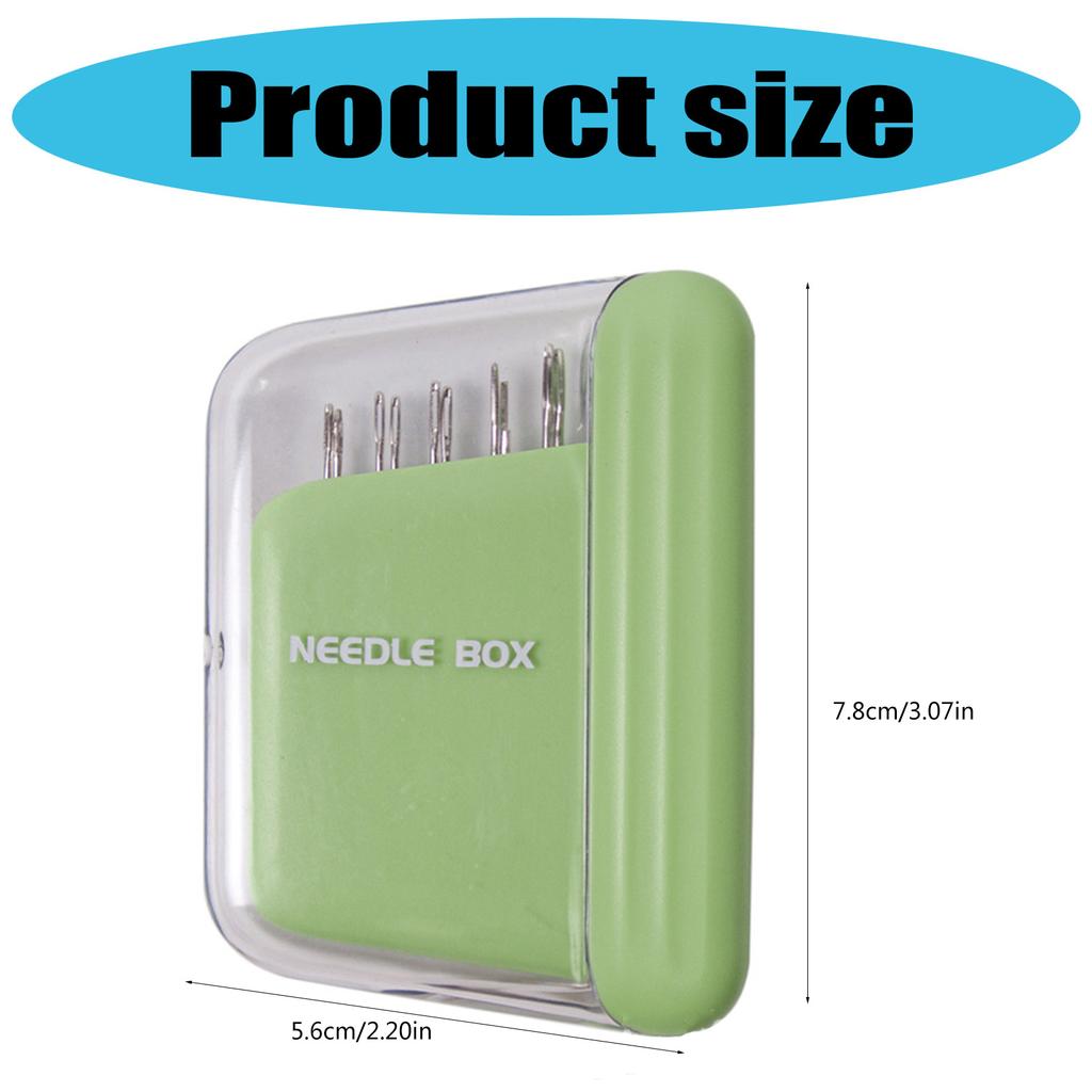 10Pcs Hand Sewing Needle Set with Magnetic Needle Holder Storage Box and Needle Threader for Sewing Quilting Needlework