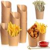 25pcs 14/16oz French Fries Holder Kraft Paper Potato Chips Box New French Fry Cup Party Supplies