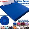 Solid Color Mattress Cover for Bed Bedspread Fitted Sheet with Elastic Band Smooth Fitted Sheet Super Soft Breathable Sheets Mattress No Pillowcase