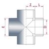 Raccord PVC-U Croix 32 mm PN16 - Plomberie, Piscine, Bassin