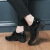New Dress Leather Shoes Men High Heel 6cm Pointed Toe Brogue Wedding Shoes Height Increase Formal Career Work Jazz Dance Shoes