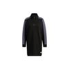 Neo Sporty Casual 1/4 Zip Striped Stand Collar Long Sleeve Dress Women Dress Black GS2606