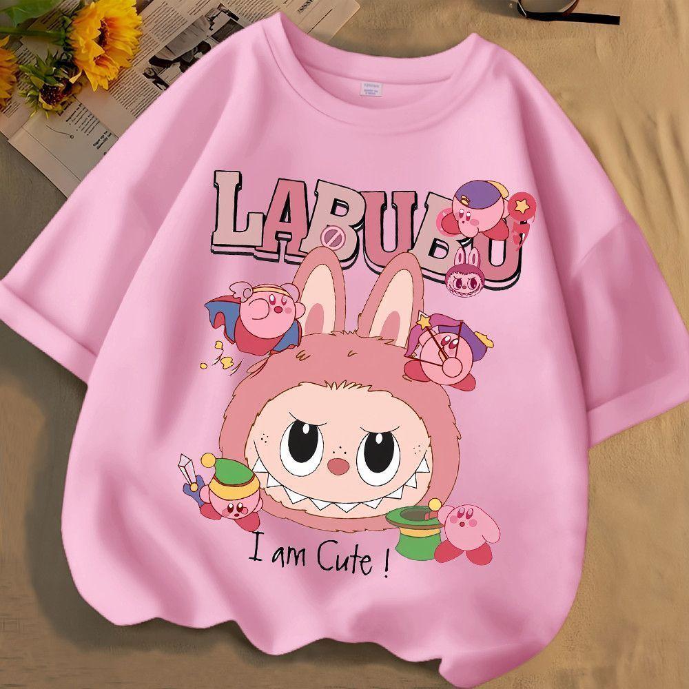 Hot New LABUBU Cartoon 3D Print Kids T Shirts Boy Girls Cool Short-Sleeved Child Clothing