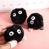 5/10PCS Pet Play Coal Ball Figurines Keychains Accessories Cute Plush Black Coal Ball Cartoon Bag Pendants