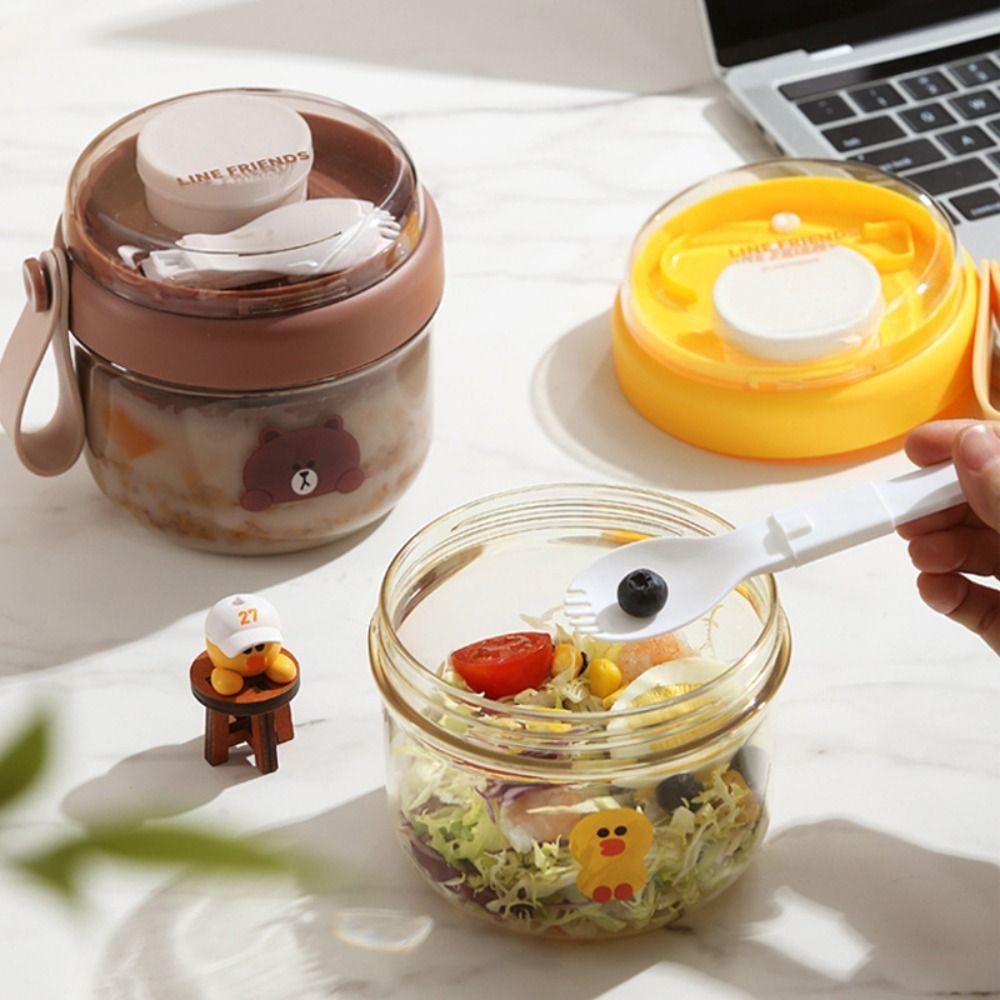 650ml Breakfast Cups Seal Oats Container Portable Salad Cup  for Oatmeal Cereal Nut Yogurt