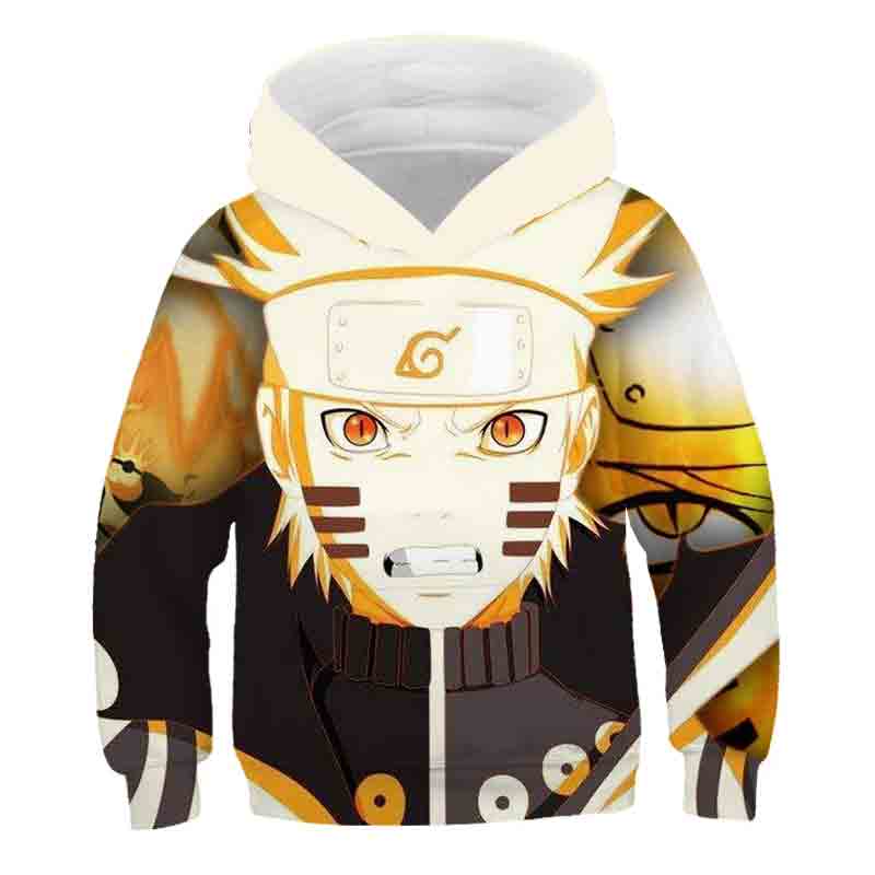 2023 New Naruto Hoodie Animation Kids 3D Printed Fashion Sweatshirts Boys Girls Kids Pullovers Street Wear Coats 3-14 Years Old