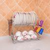 Space-saving S-Shaped Dish Drainer 2 Tier Tableware Holder Shelf Cup Drainer  Chopsticks