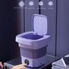 Folding Washing Machine Portable Mini Washer Large Capacity Easy Operation Low Noise Sock Underwear Laundry Machine