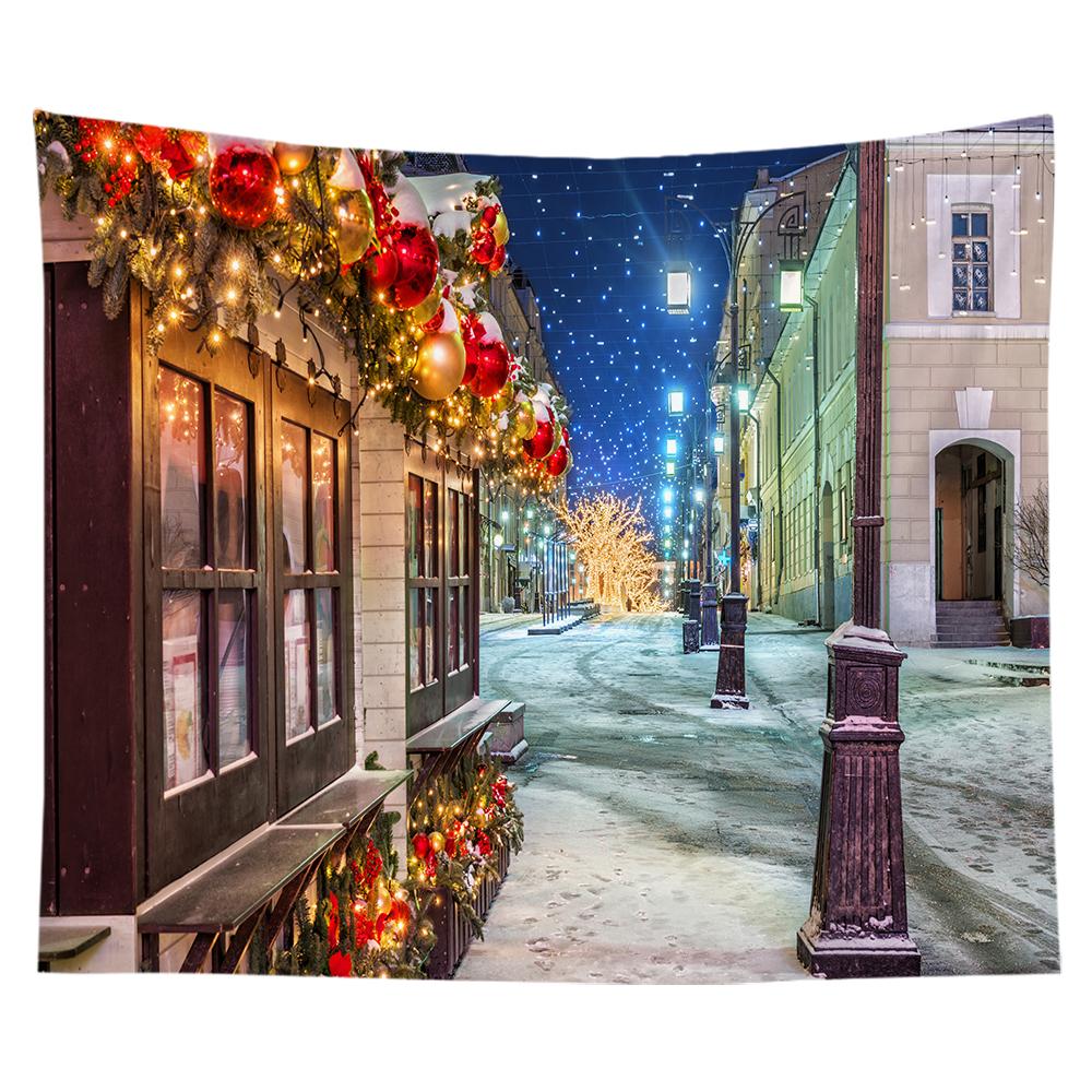 Christmas Decoration Tapestry Snowflake Santa Claus Room Decoration Fireplace Tapestry Gift Christmas Wall Decoration Home