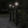 VidaXL Outdoor Floor Lamps with Sensor 3 Pcs Black 110cm Aluminium, Outdoor Ground Lighting, Ground Lighting of 4006404